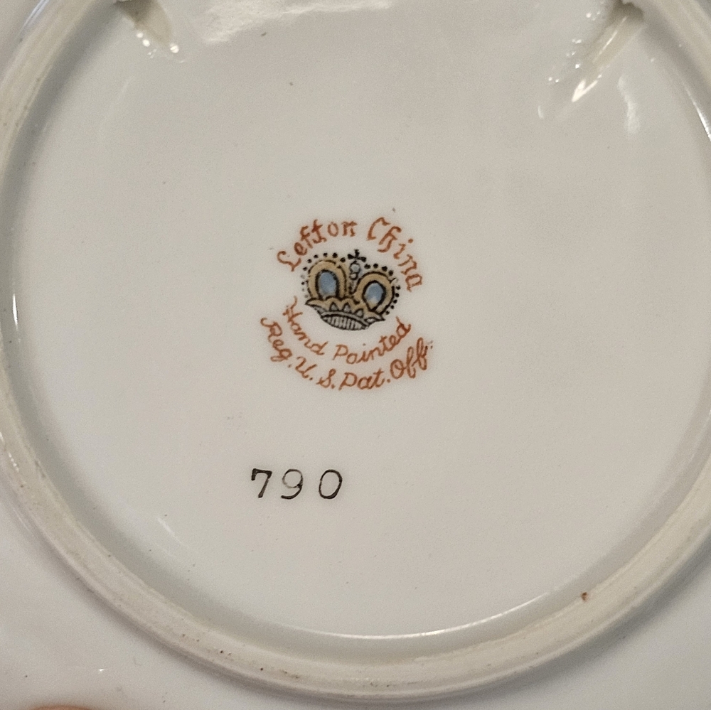 Vintage Lefton China Butter Pat Plate Featuring Vintage Cars - Picture 9 of 9